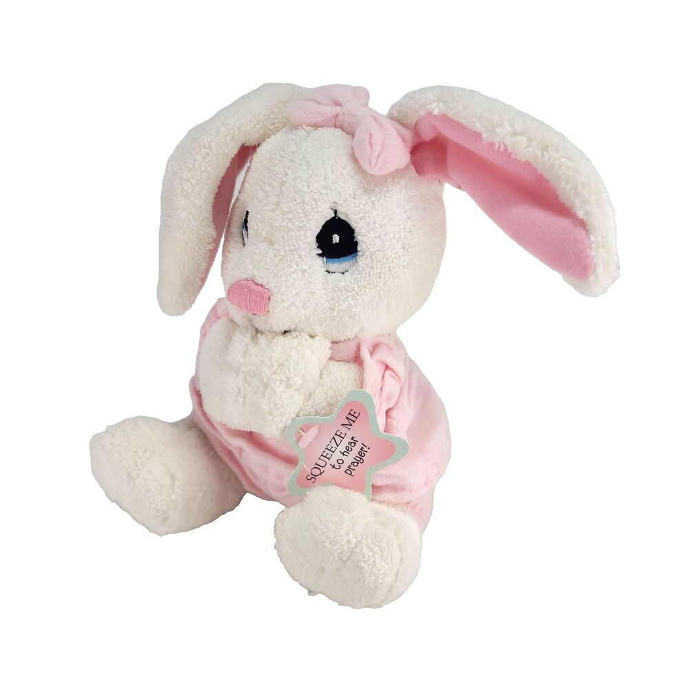 precious moments Praying Bunny Plush 2005 luv n' care 6" prayer pal rabbit WORKS